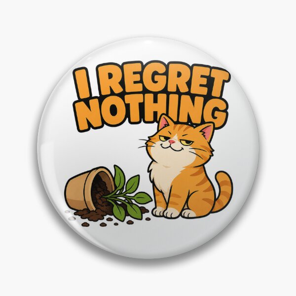 Item preview, I Regret Nothing – Mischievous Orange Cat designed and sold by EastEndTownie.