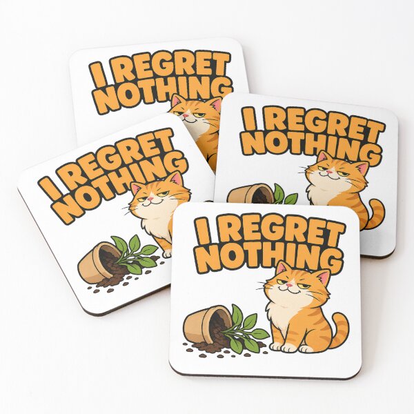 Item preview, I Regret Nothing – Mischievous Orange Cat designed and sold by EastEndTownie.