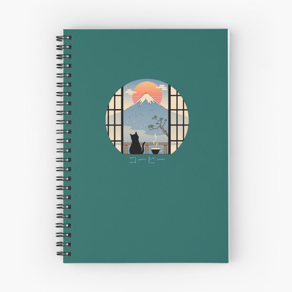 Item preview, Coffee Cat Watching Mt Fuji Japanese Sunset designed and sold by YaserShope.