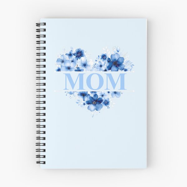 Item preview, Mom – Blue Floral Heart Watercolor Illustration designed and sold by EmeraldeaArt.