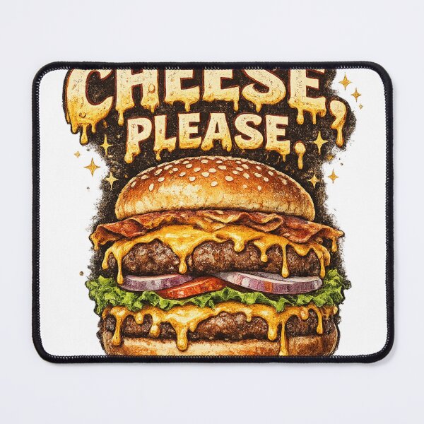 Item preview, Cheese Please: Cute Kawaii Happy Burger Character Motivational designed and sold by irfanshikh.