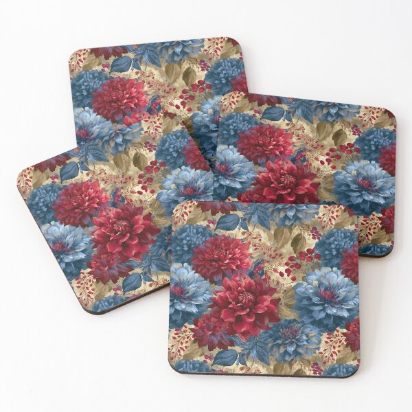 Item preview, Elegant Dahlias Print - Tropical Flower Pattern  - Gift Ideas For Mom designed and sold by RoyalStarsPatts.