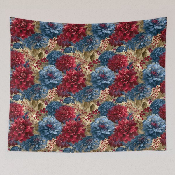 Item preview, Elegant Dahlias Print - Tropical Flower Pattern  - Gift Ideas For Mom designed and sold by RoyalStarsPatts.