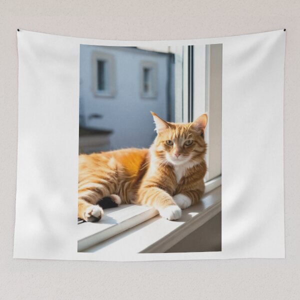 Item preview, Animals - Ginger Tabby Cat on a Windowsill, Domestic Serenity designed and sold by World-Pets.