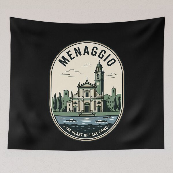 Item preview, Menaggio Lake Como Vintage Travel Emblem designed and sold by k3rstman1.