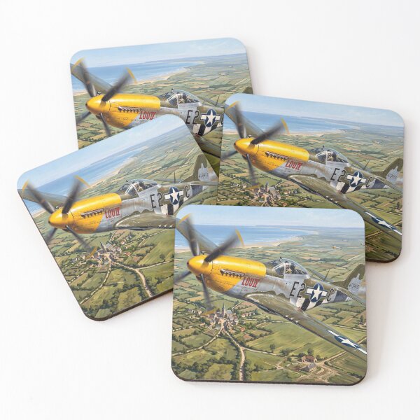 Item preview, P-51 Mustang over Normandy, WW2 military art VII designed and sold by Yaremchuk.