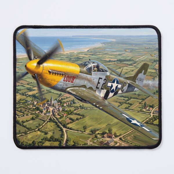 Item preview, P-51 Mustang over Normandy, WW2 military art VII designed and sold by Yaremchuk.