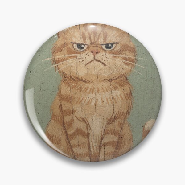 Item preview, Disapproving Ginger Cat Folk Portrait designed and sold by PictorialWhimsy.