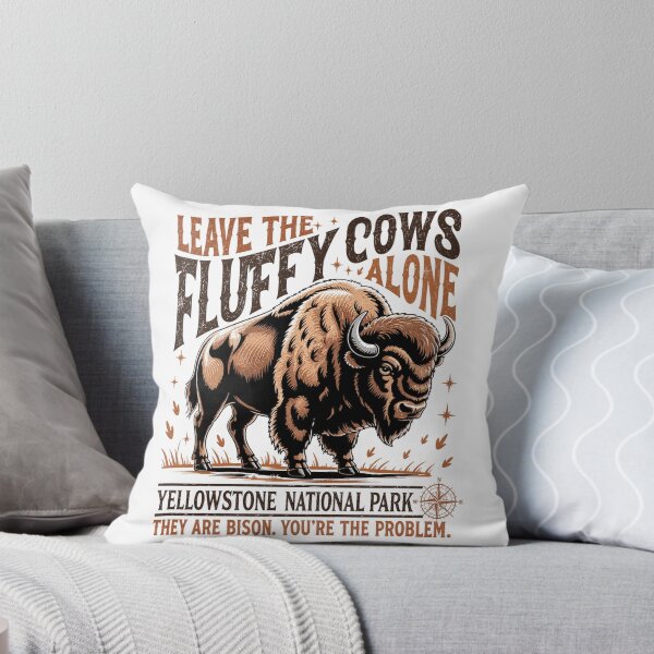 Item preview, leave the fluffy cows yellowstone  designed and sold by watanabeee.