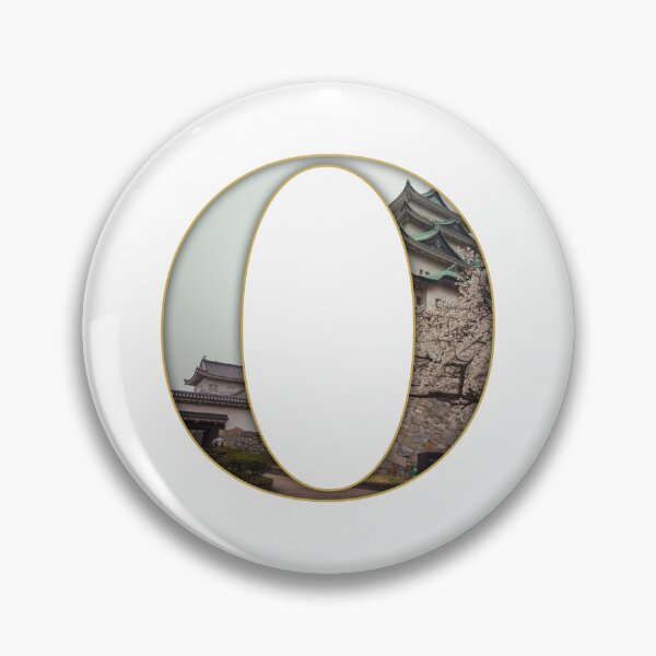 Item preview, Japanese Castle Sakura Letter O designed and sold by InakaLifePhoto.