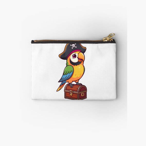 Item preview, Pirate Parrot Sticker – Kawaii Treasure Chest Tropical Bird Vinyl Decal for Pirate & Animal Lovers designed and sold by Pandey14.
