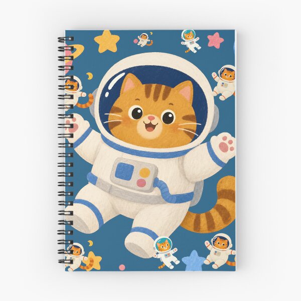 Item preview, Space Cat Astronaut Seamless Pattern for Kids and Aesthetic Decor designed and sold by TheQuoteStudio.