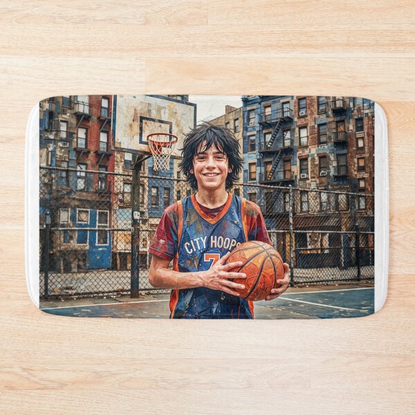 Item preview, Teenage Boy Street Basketball Portrait designed and sold by Home Decor Art.