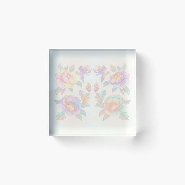 Item preview, Korean Traditional Hwarot Floral Bird Watercolor Pattern designed and sold by Yiruda-Art.