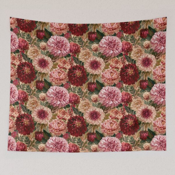 Item preview, Whimsical Dahlias Print  - Birthday Flower Pattern  - Gift Ideas For Women designed and sold by RoyalStarsPatts.
