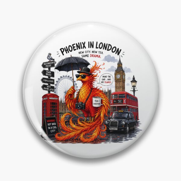 Item preview, Phoenix in London | Funny Tourist Bird Travel designed and sold by Suzaku Studio.