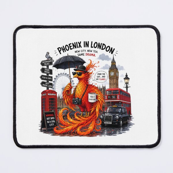 Item preview, Phoenix in London | Funny Tourist Bird Travel designed and sold by Suzaku Studio.