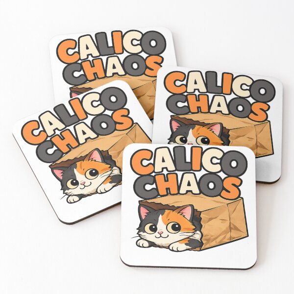 Item preview, Calico Chaos – Cute Cat in a Paper Bag designed and sold by EastEndTownie.