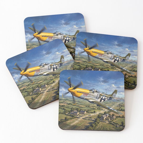 Item preview, P-51 Mustang over Normandy, WW2 military art VIII designed and sold by Yaremchuk.