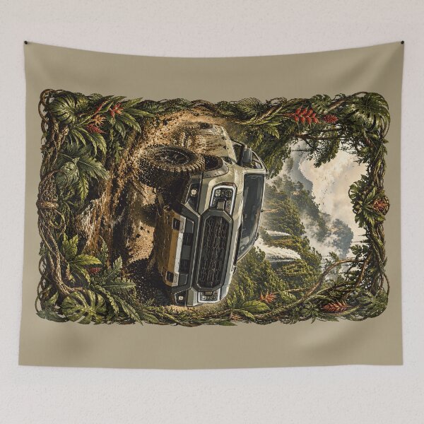 Item preview, Rugged Four Wheel Drive Adventure Vehicle Outdoor Illustration designed and sold by BorgSpareParts.