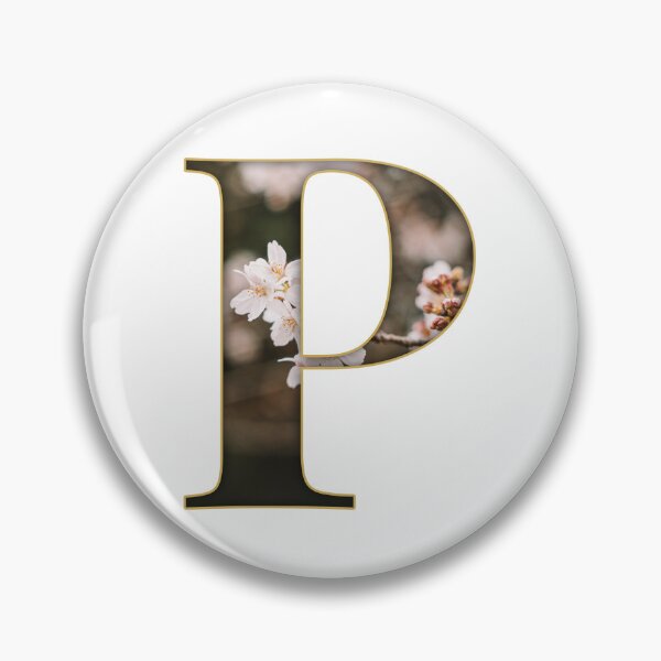 Item preview, Japanese Plum Blossom Letter P designed and sold by InakaLifePhoto.