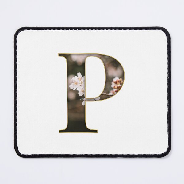 Item preview, Japanese Plum Blossom Letter P designed and sold by InakaLifePhoto.