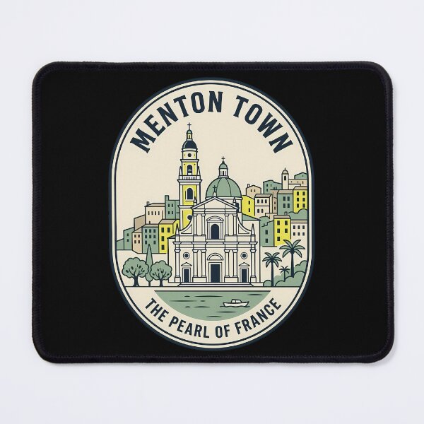 Item preview, Menton Town French Riviera Vintage Travel Emblem designed and sold by k3rstman1.
