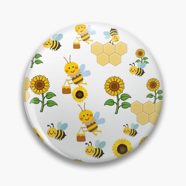 Item preview, Happy Honey Bee Seamless Pattern for Kids and Aesthetic Decor designed and sold by TheQuoteStudio.