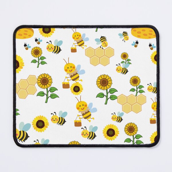 Item preview, Happy Honey Bee Seamless Pattern for Kids and Aesthetic Decor designed and sold by TheQuoteStudio.