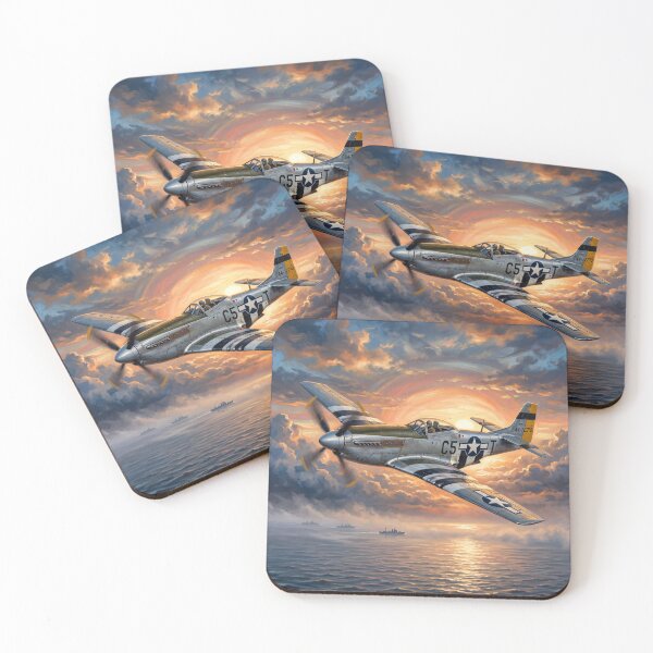 Item preview, Copy of P-51 Mustang over sea, WW2 military art IX designed and sold by Yaremchuk.