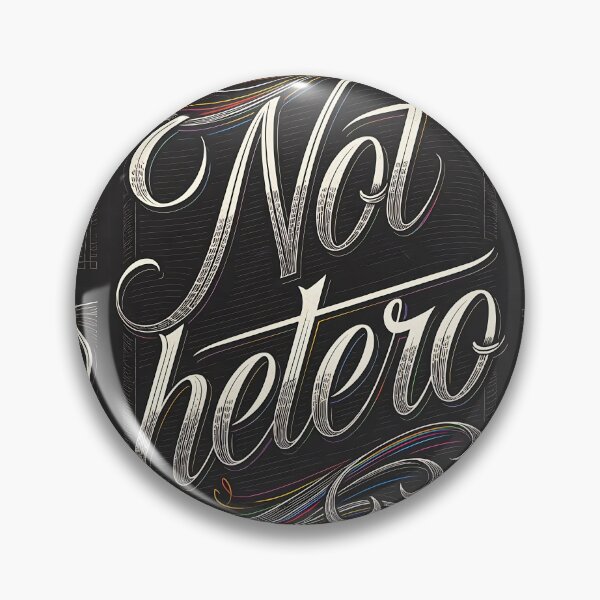 Item preview, Not Hetero Calligraphy Rainbow Art designed and sold by ZhivanCrimson.