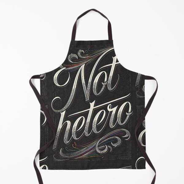Item preview, Not Hetero Calligraphy Rainbow Art designed and sold by ZhivanCrimson.