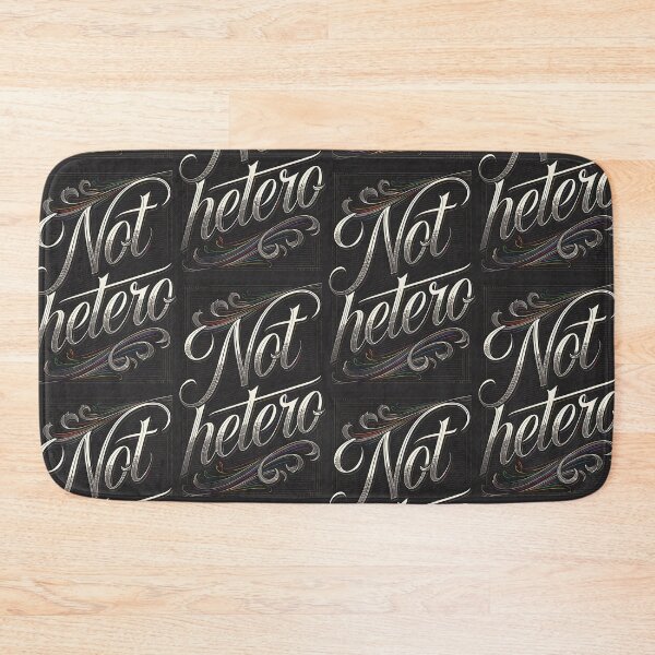 Item preview, Not Hetero Calligraphy Rainbow Art designed and sold by ZhivanCrimson.