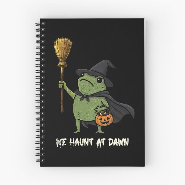 Item preview, We Haunt At Dawn Halloween Witch Frog Animal Lover Funny designed and sold by watanabeee.