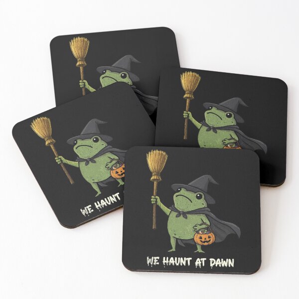 Item preview, We Haunt At Dawn Halloween Witch Frog Animal Lover Funny designed and sold by watanabeee.