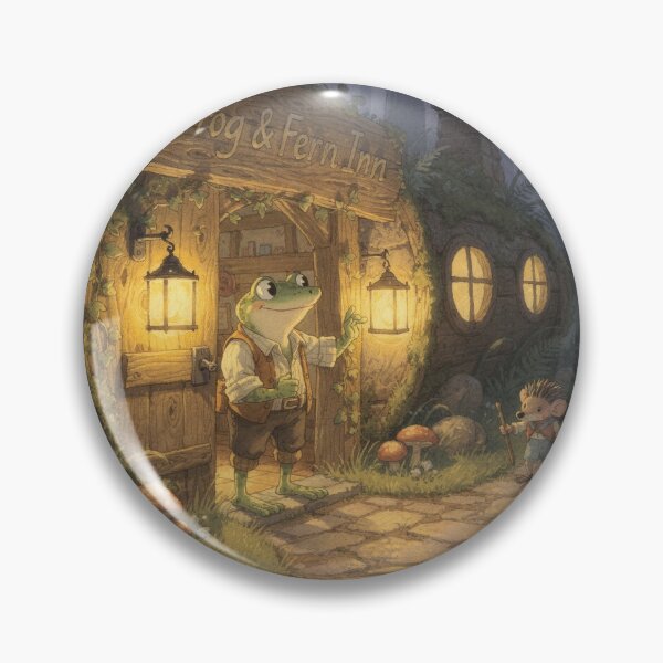 Item preview, Frog Innkeeper of the Mossy Log Inn designed and sold by PictorialWhimsy.