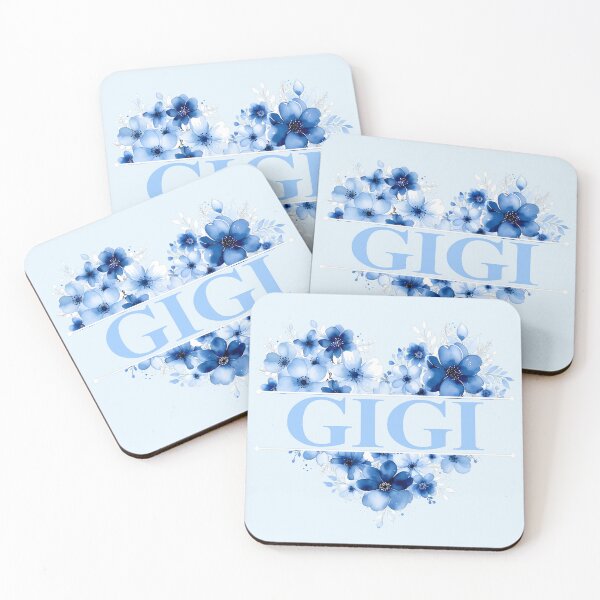 Item preview, Gigi – Blue Floral Heart Watercolor Illustration designed and sold by EmeraldeaArt.