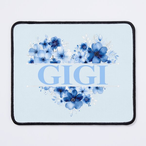 Item preview, Gigi – Blue Floral Heart Watercolor Illustration designed and sold by EmeraldeaArt.