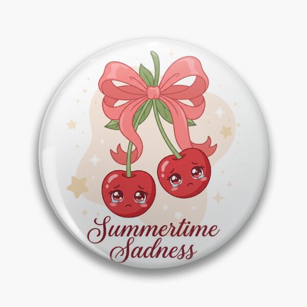 Item preview, Summertime Sadness Cute Coquette Cherry Bow Sticker designed and sold by ctbrtn.