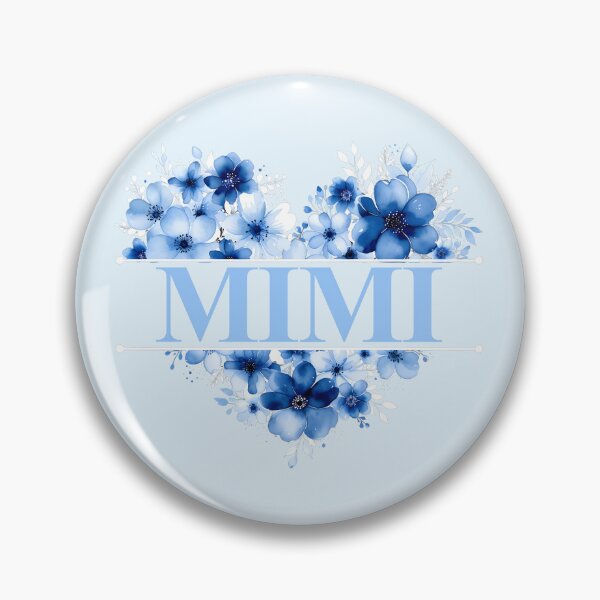 Item preview, Mimi – Blue Floral Heart Watercolor Illustration designed and sold by EmeraldeaArt.
