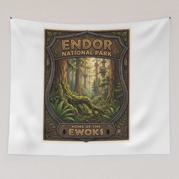 Item preview, Endor National Park: Home of the Ewoks designed and sold by FrontierCosmic.