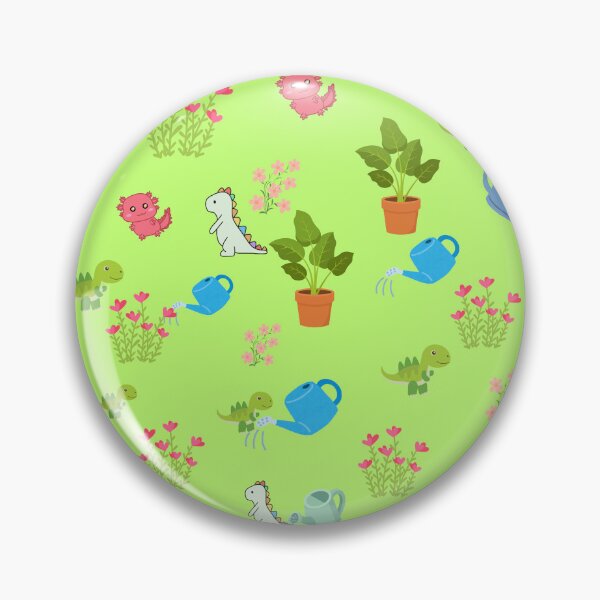 Item preview, Little Dino Gardening Seamless Pattern for Kids and Aesthetic Decor designed and sold by TheQuoteStudio.