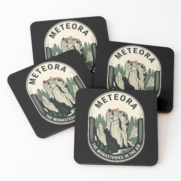 Item preview, Meteora Greece Monasteries Vintage Travel Emblem designed and sold by k3rstman1.