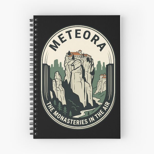 Item preview, Meteora Greece Monasteries Vintage Travel Emblem designed and sold by k3rstman1.