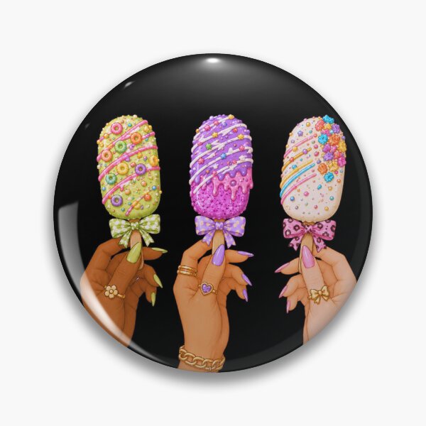 Item preview, Hands Holding Decorated Ice Cream Bars Illustration designed and sold by DjFreeq.