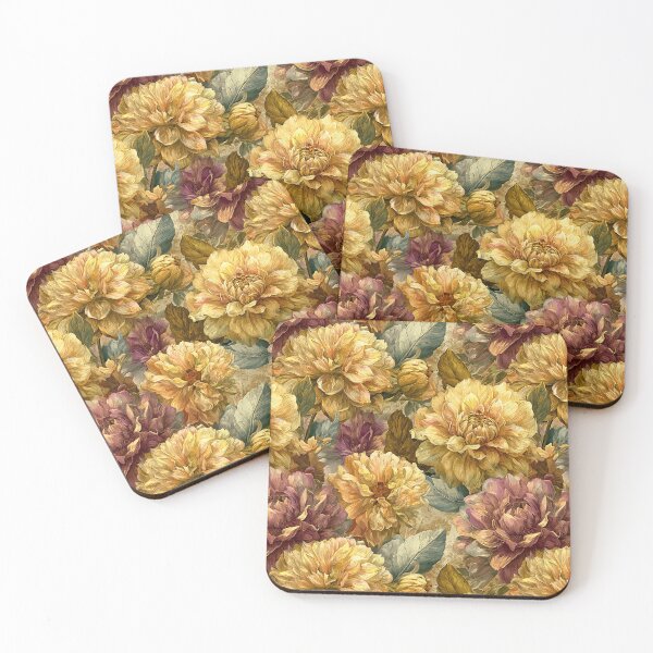 Item preview, Edgy Dahlias Texture - Tropical Flower Pattern  - Gifts For Couples designed and sold by RoyalStarsPatts.