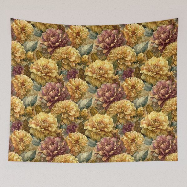 Item preview, Edgy Dahlias Texture - Tropical Flower Pattern  - Gifts For Couples designed and sold by RoyalStarsPatts.