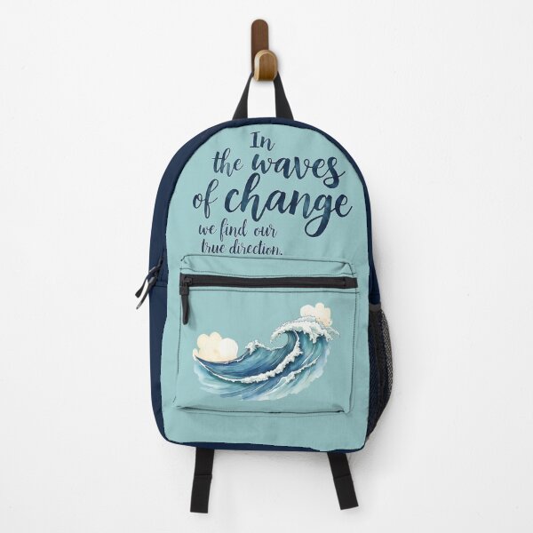 Item preview, In the Waves of Change We Find Our True Direction - Motivational Quote designed and sold by Connys Colorful World.