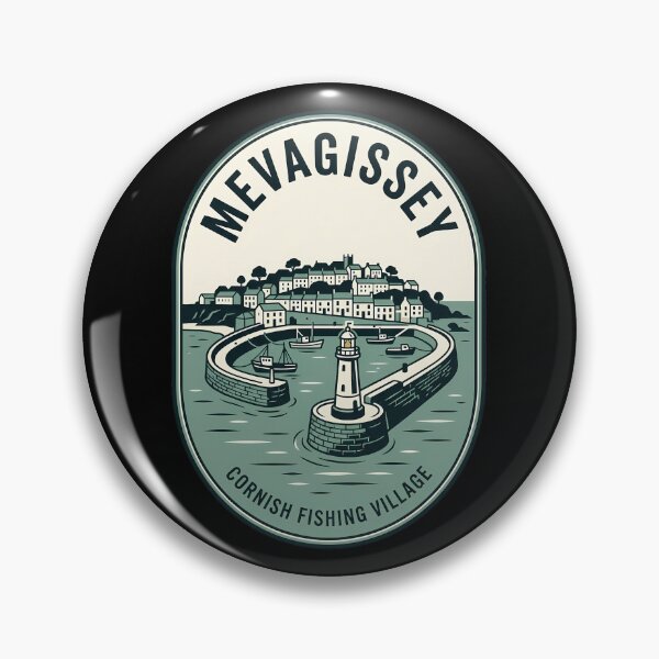 Item preview, Mevagissey Cornish Fishing Village Vintage Travel Emblem designed and sold by k3rstman1.