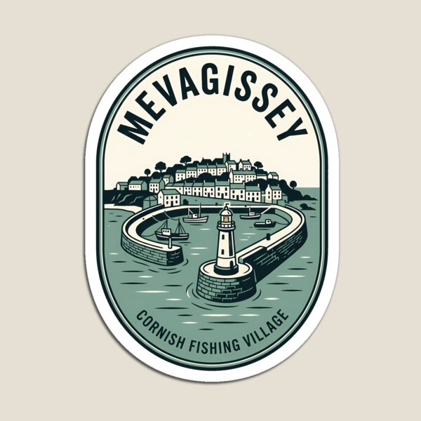 Item preview, Mevagissey Cornish Fishing Village Vintage Travel Emblem designed and sold by k3rstman1.